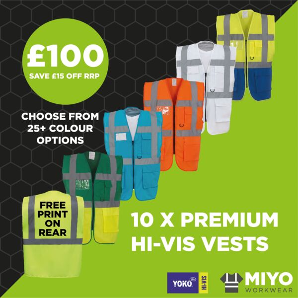 10 x Premium Hi-Vis Vests Thumbnail